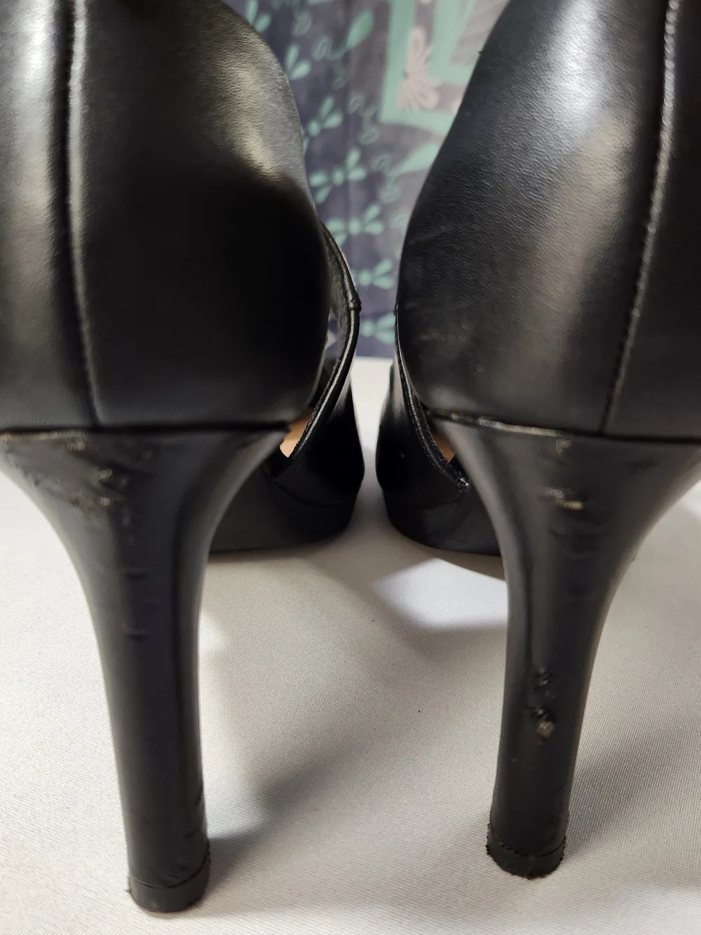 ⭐️Clarks Ambyr Glow Black Leather Platform Pump Heels Comfort Mary Jane Size 9